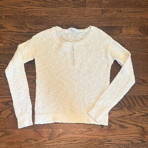 Athleta white cotton Knit Sweater XXS like new